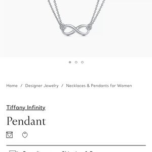 Tiffany & Co. Silver Infinity Pendant Necklace